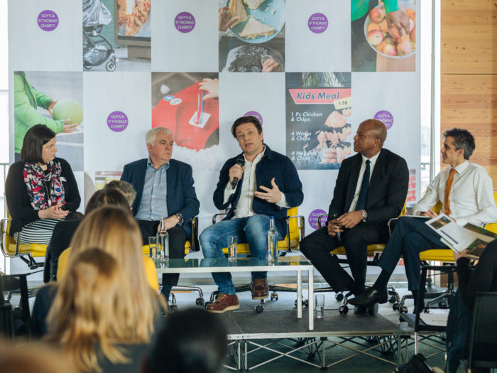 Panellists for Bite Size report launch including Jamie Oliver