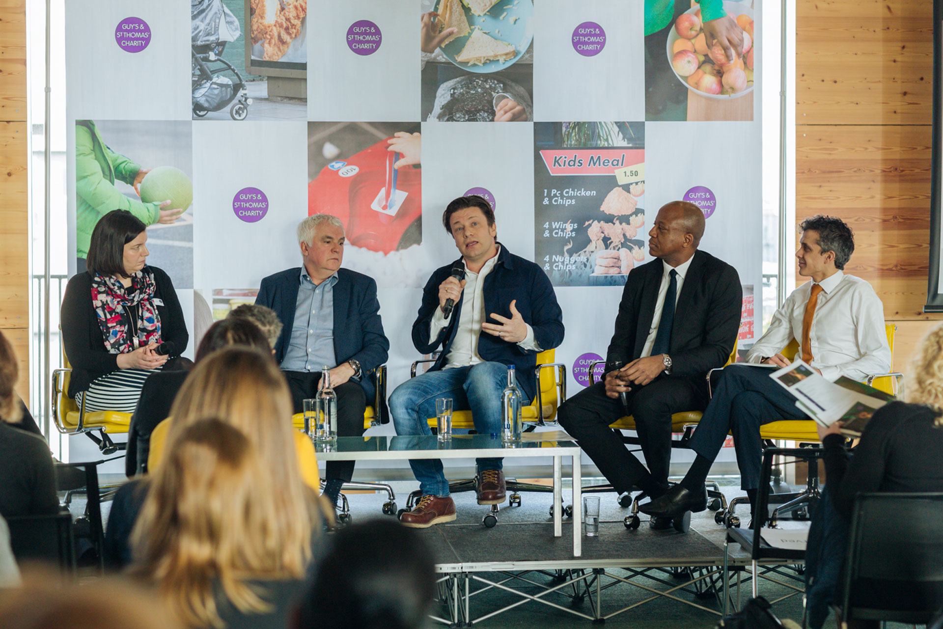Panellists for Bite Size report launch including Jamie Oliver