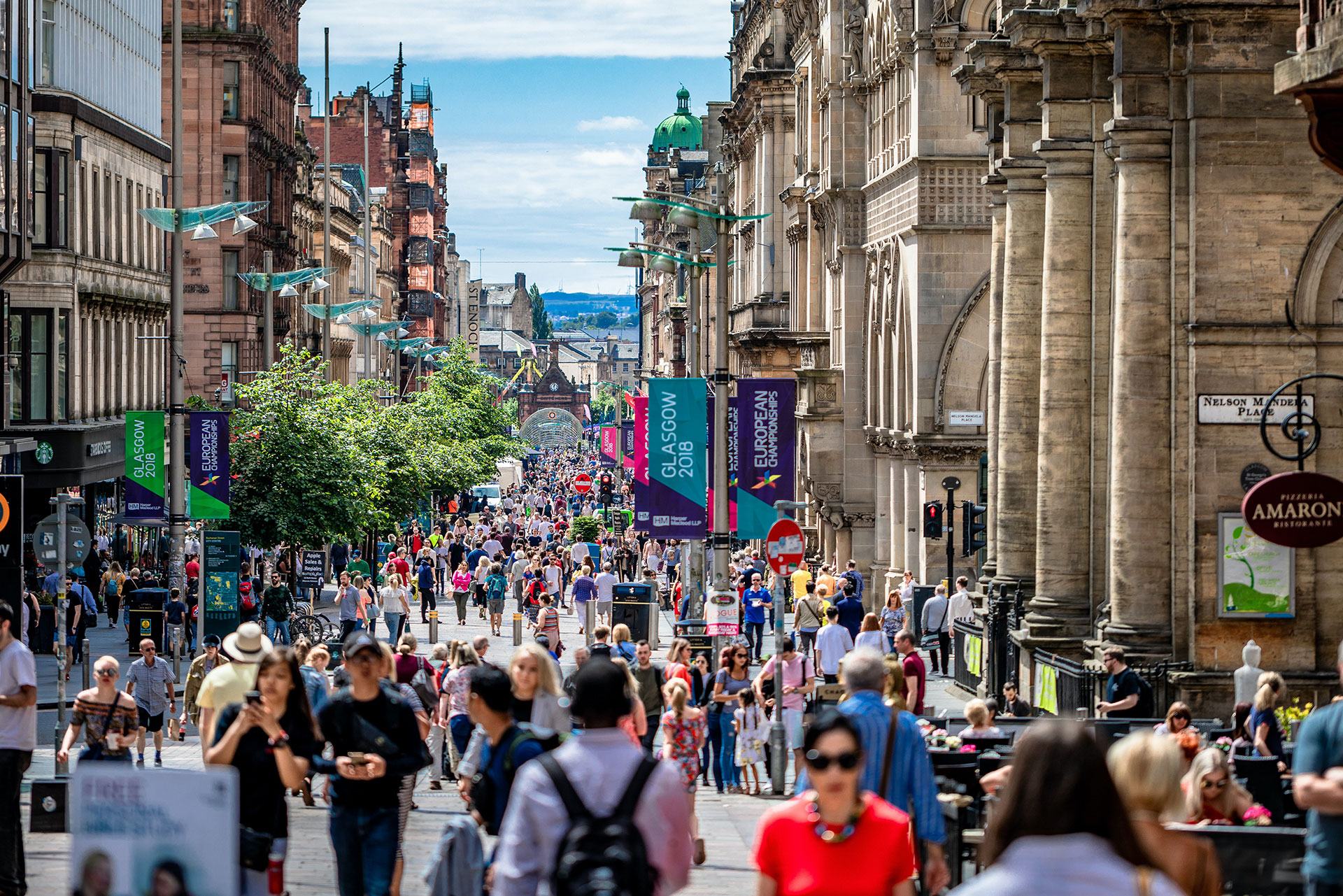 High street in Glasgow