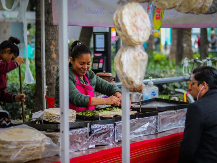 Street food market in Mexico City