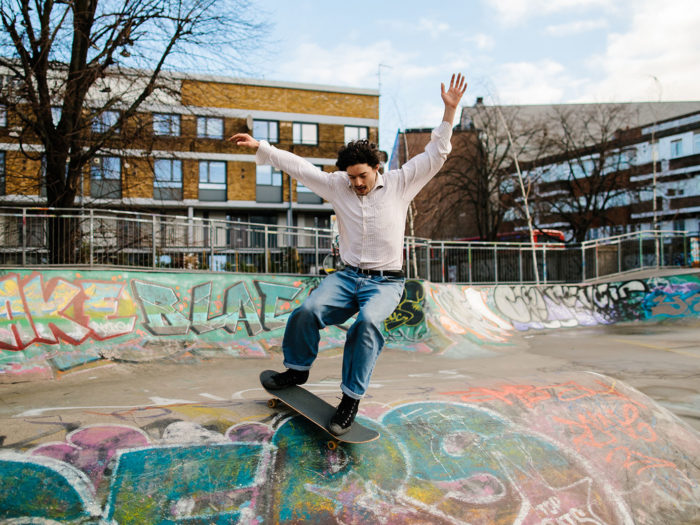 Person skateboarding in South London