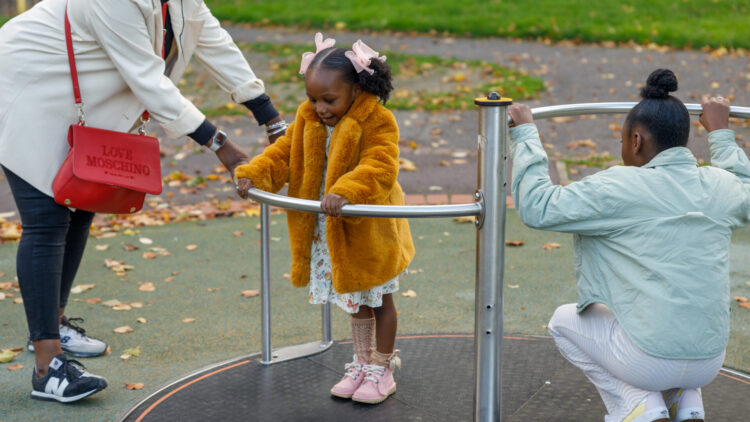 children playing in the park