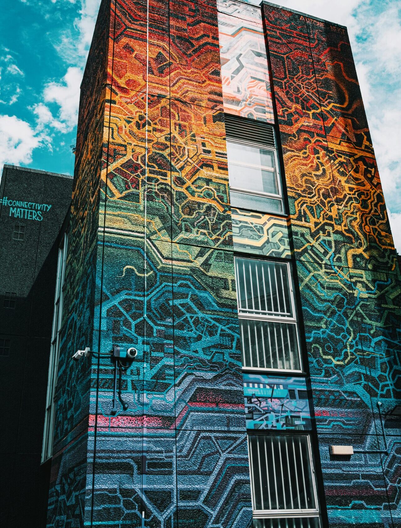 Colourful building, photograph by Samuel Regan Asante