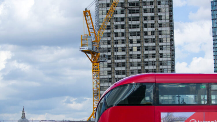 Construction crane in London