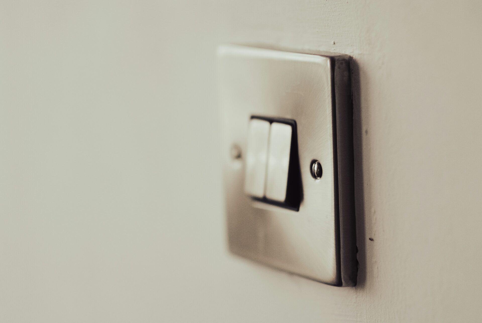 Light switch, set in the 'off' position